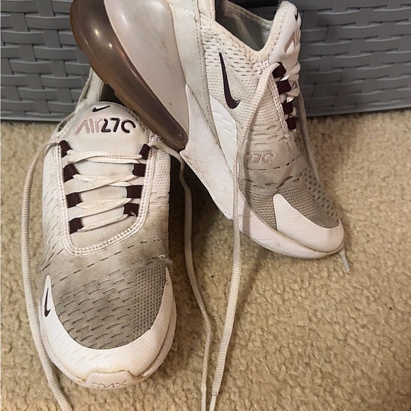 Nike Shoes - Nike Women's Air 270 White and Brown Sneakers